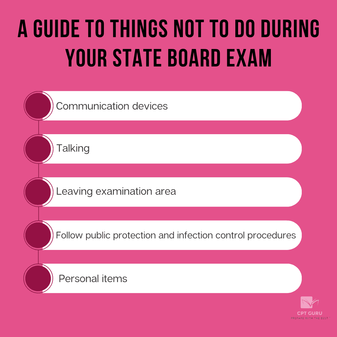 A Guide to Things Not to Do During Your State Board Exam