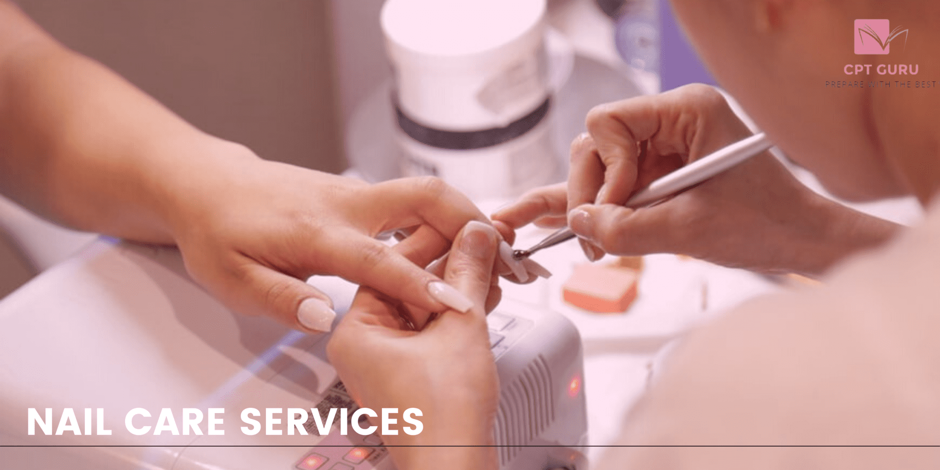 Nail care services in a beauty salon 